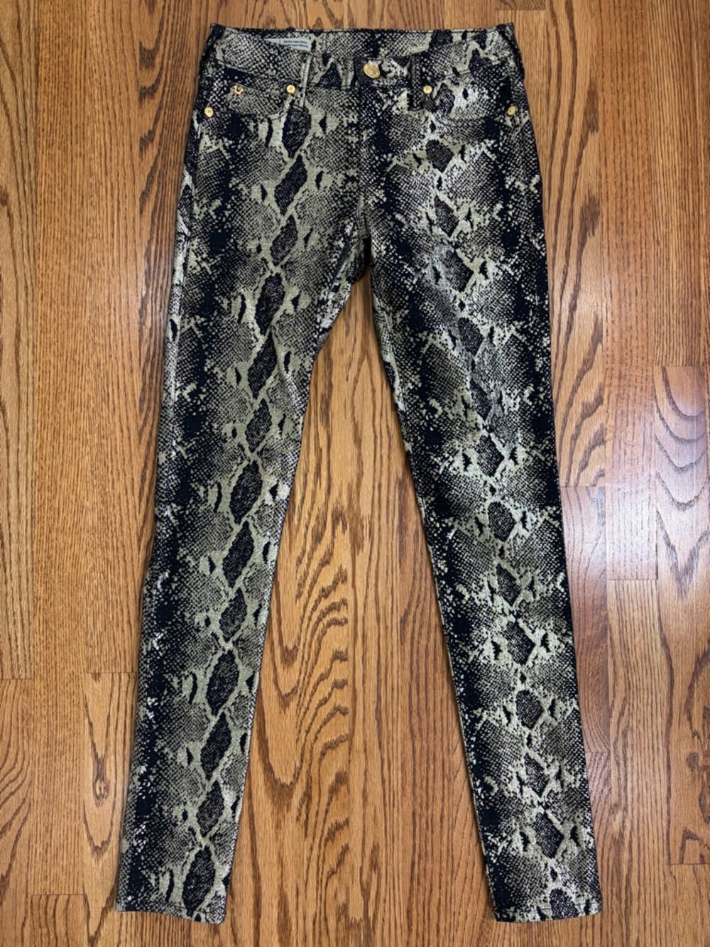 True Religion The Runway Moto Legging Halle Mid-Rise Super Skinny Snake (26) - Picture 3 of 13